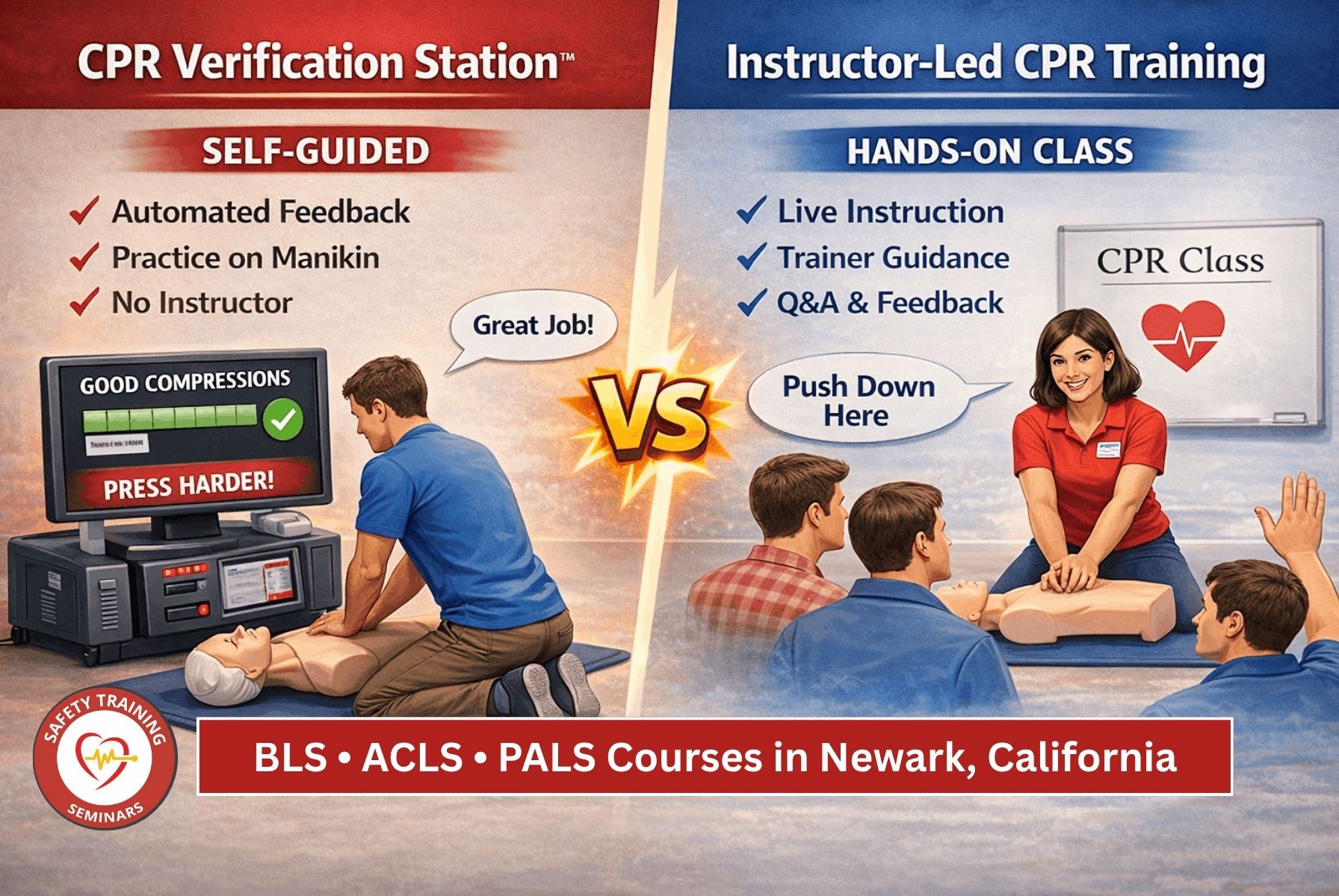 BLS • ACLS • PALS Courses in Newark, California