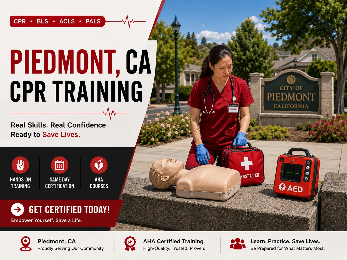 CPR certification renewal class in Piedmont, CA – BLS and ACLS